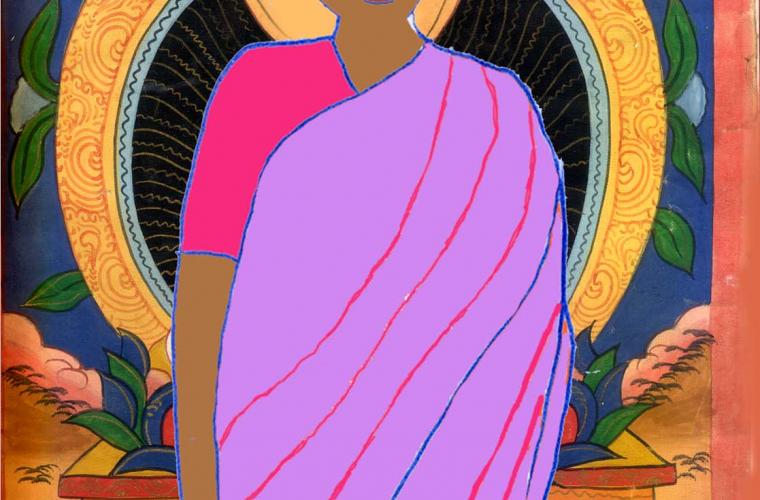 Children Book and potential for animation story - Alina's Big Birthday Adventure image 7 Sindri with budha final.jpg